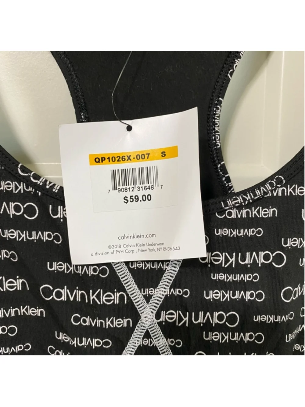 Calvin Klein sleepwear tank top black white size small NWT - Picture 4 of 8